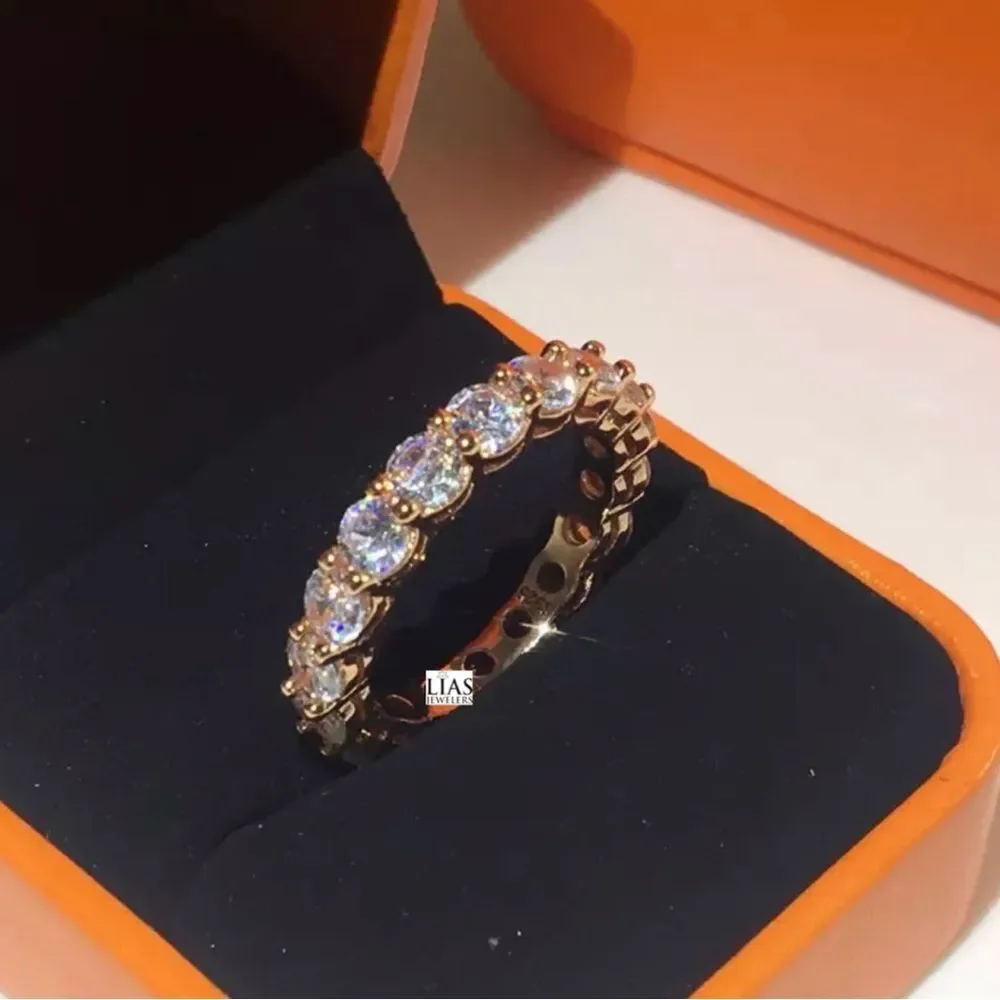 Brand New 18k Rose Gold Wedding Ring, Wedding Band, Eternity Wedding Band
